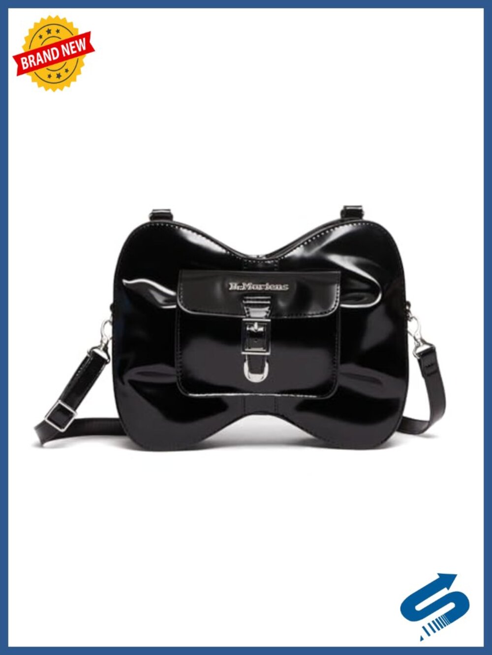 Vegan Leather Bow Shaped Bag, Crossbody & Backpack, Faux Leather, Heavy Duty